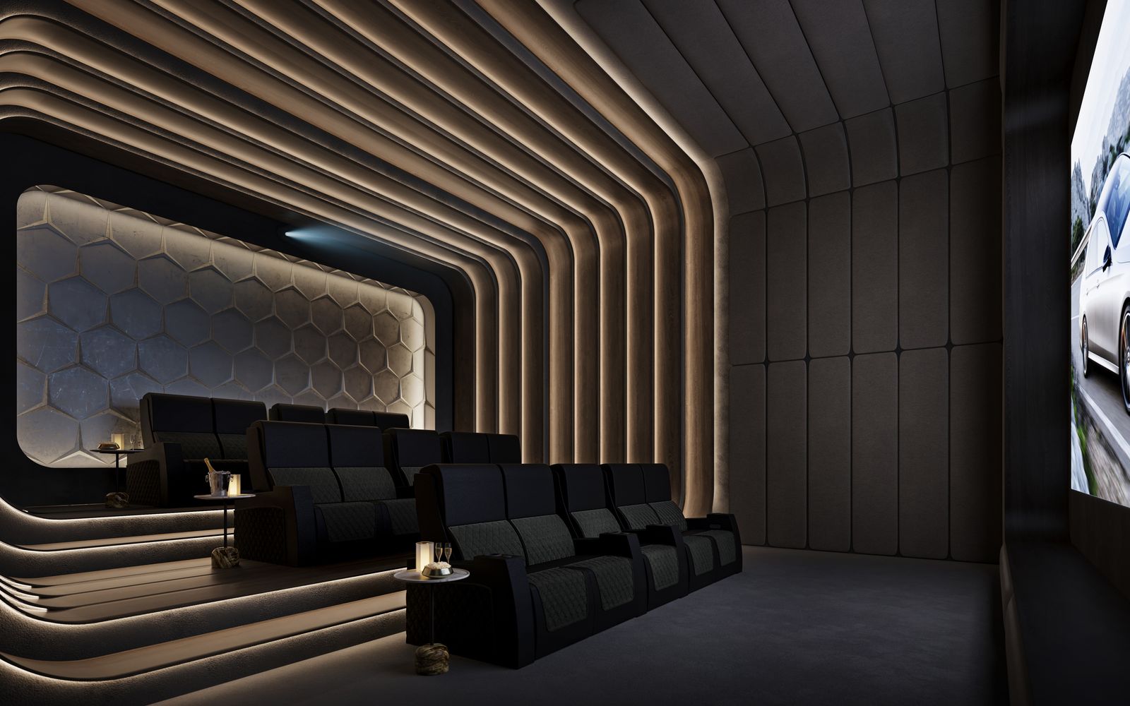 Mercedes-Benz Places Miami, the screening room, developer rendering